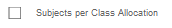 5. Subjects per Class Allocation