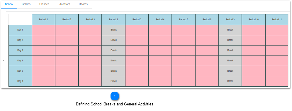 Defining School Breaks and General Activities